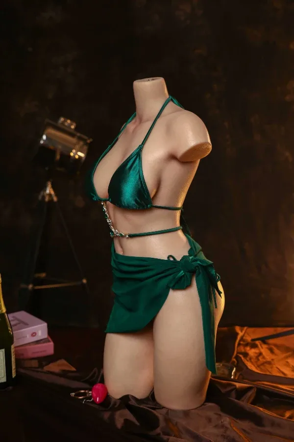 Real Skin Texture Silicone Blonde Sex Doll Torso Emilia 78cm (Replaceable with head) view 5