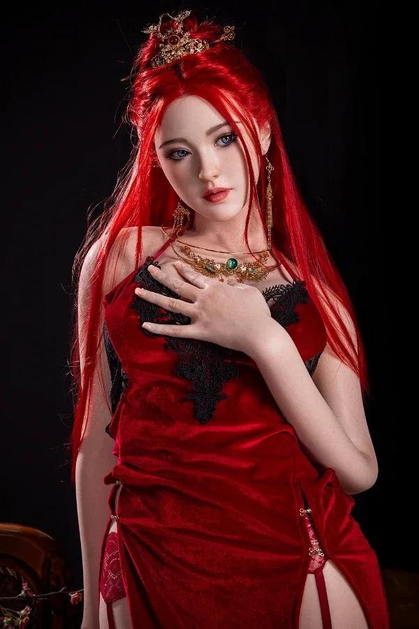 Sexy Fair Skin Redhead Silicone Sex Doll Dache Zheng 169cm view 5