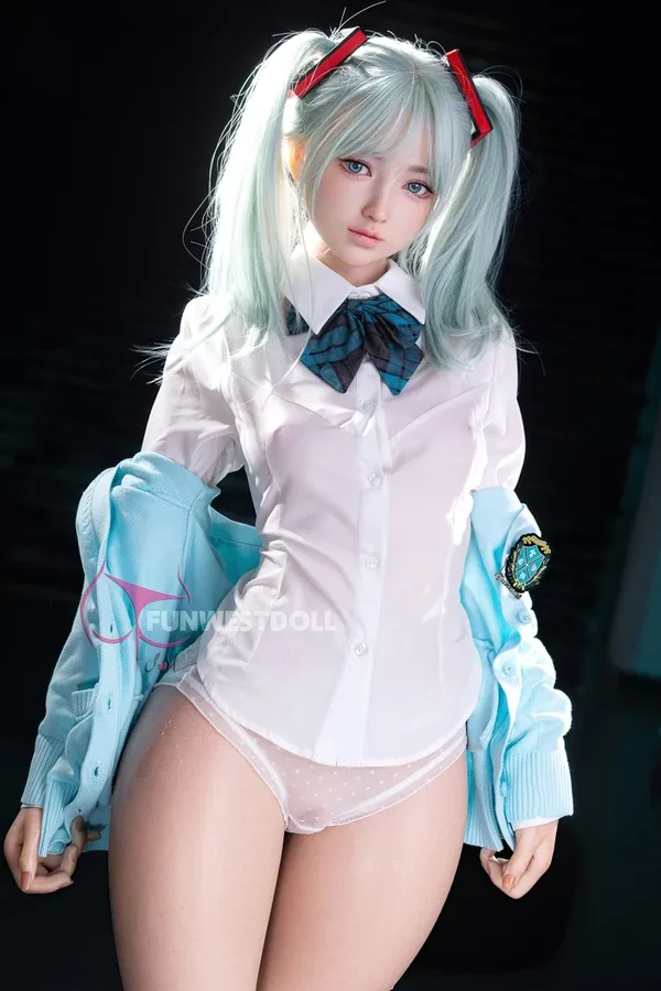 A Cup Big Butt Anime Hentai Silicone Sex Doll Amy 159cm (Soft Head, Free Clothes)