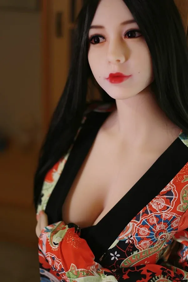 Realistic Black Haired Japanese Sex Doll Lara 158cm view 2